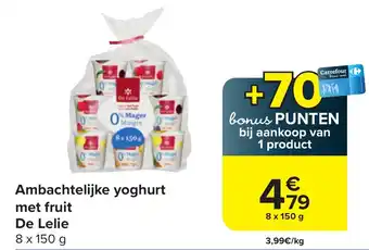 Ambachtelijke yoghurt met fruit De Lelie 8X150 G
