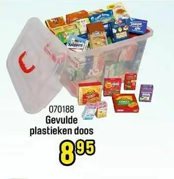 Gevulde plastieken doos