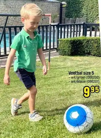 Happyland Voetbal size 5 wit-groen aanbieding