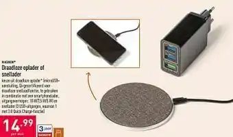 ALDI Maginon draadloze oplader of snellader aanbieding