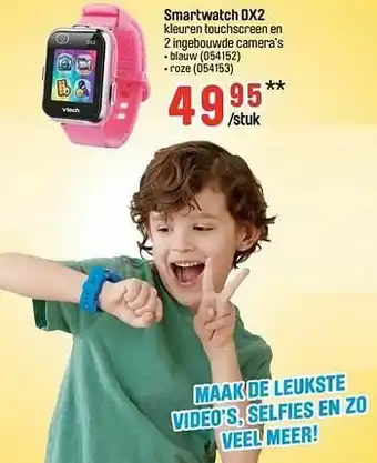 Happyland Smartwatch dx2 blauw aanbieding
