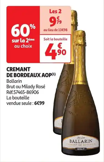 Auchan CREMANT DE BORDEAUX AOP aanbieding