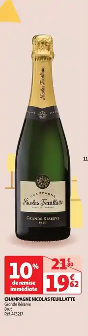 Auchan CHAMPAGNE NICOLAS FEUILLATTE aanbieding