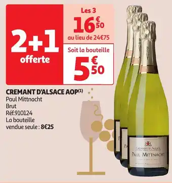 Auchan CRÉMANT D'ALSACE AOP aanbieding