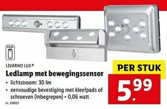 Lidl Ledlamp met bewegingssensor aanbieding