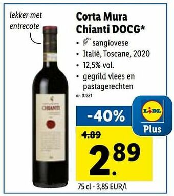 Lidl Corta mura chianti docg aanbieding