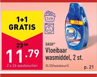 ALDI Dash Vloeibaar 2 x 26 wasbeurten aanbieding
