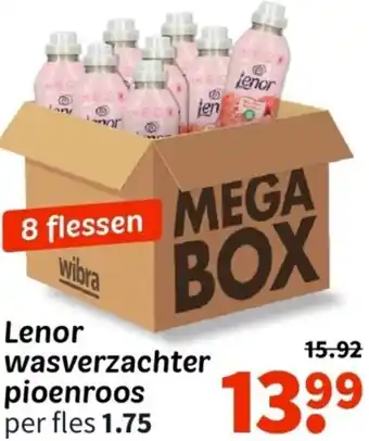 Wibra Lenor wasverzachter pioenroos 8 flessen aanbieding