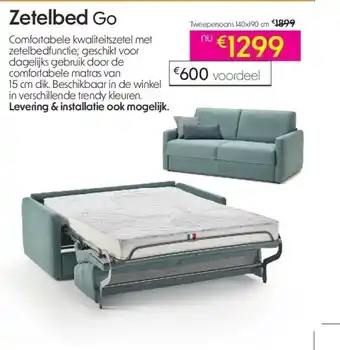 Sleepworld Zetelbed Go aanbieding