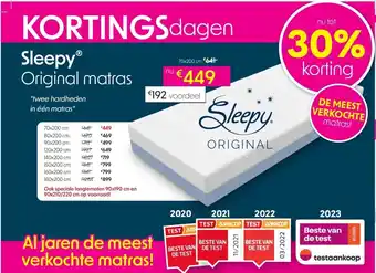 Sleepworld Sleepy Original matras aanbieding