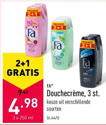 ALDI Douchecreme 3 x 250ml aanbieding