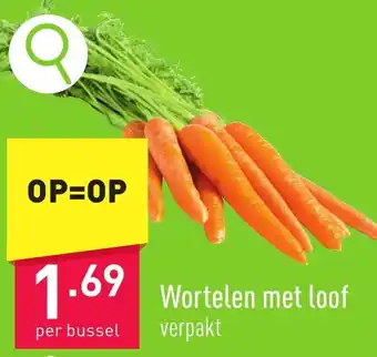 ALDI Wortelen met loof aanbieding