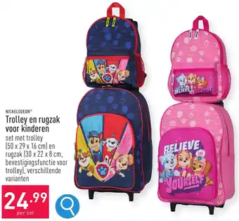 ALDI NICKELODEON Trolley en rugzak voor kinderen aanbieding