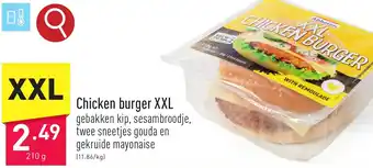 ALDI Chicken burger XXL 210g aanbieding