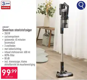 ALDI AMBIANO Snoerloze steelstofzuiger aanbieding