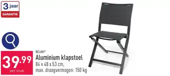 ALDI BELAVI Aluminium klapstoel aanbieding