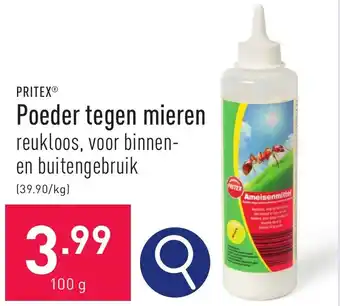 ALDI PRITEX Poeder tegen mieren 100g aanbieding