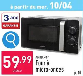 ALDI AMBIANO Four à micro-ondes aanbieding