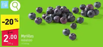 ALDI Myrtilles 150g aanbieding