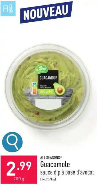 ALDI ALL SEASONS Guacamole 200g aanbieding
