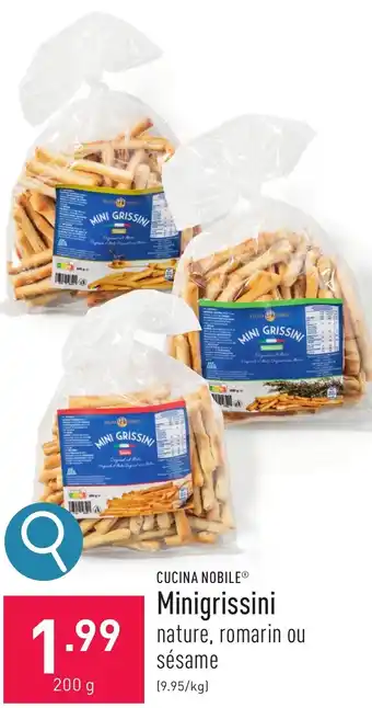 ALDI CUCINA NOBILE Minigrissini 200g aanbieding