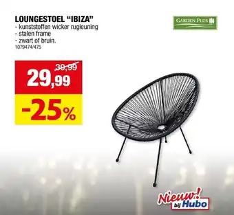 Hubo LOUNGESTOEL “IBIZA” aanbieding