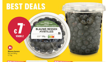Delhaize Blauwe bessen 500g aanbieding