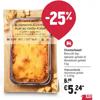 Delhaize Ovenschotel 1kg aanbieding