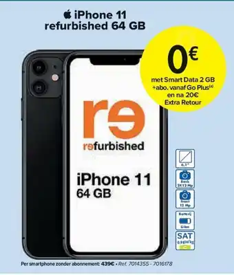 Carrefour iPhone 11 refurbished 64 GB aanbieding