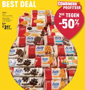 Delhaize Wafels 224g aanbieding