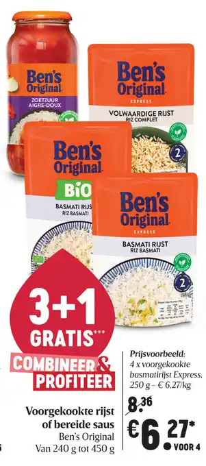Delhaize Voorgekookte rijst of bereide saus 240g aanbieding