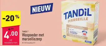 ALDI TANDIL Waspoeder met marseillezeep aanbieding