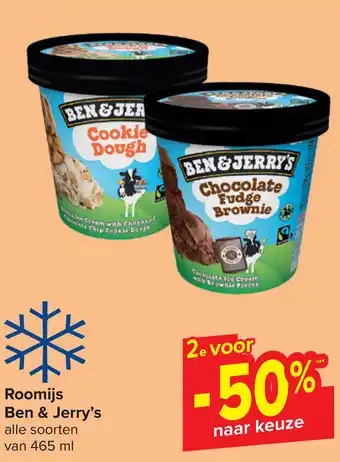 Carrefour Market Roomijs Ben & Jerry's aanbieding