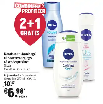 Delhaize Deodorant, douchegel of haarverzorgings- of scheerproduct 40ml aanbieding