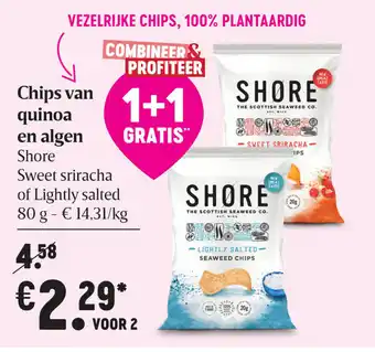 Chips van quinoa en algen