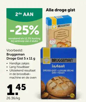 AVEVE Bruggeman Droge Gist 5 x 11g aanbieding