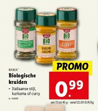 Lidl Biologische kruiden aanbieding