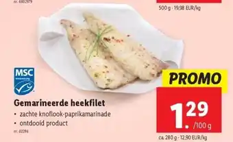 Lidl Gemarineerde heekfilet aanbieding