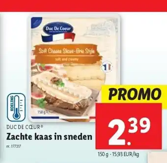 Lidl Zachte kaas in sneden aanbieding