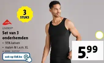 Lidl Set van 3 onderhemden aanbieding
