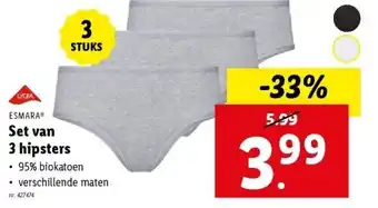 Lidl Set van 3 hipsters aanbieding