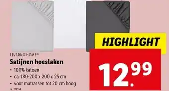 Lidl Satijnen hoeslaken aanbieding
