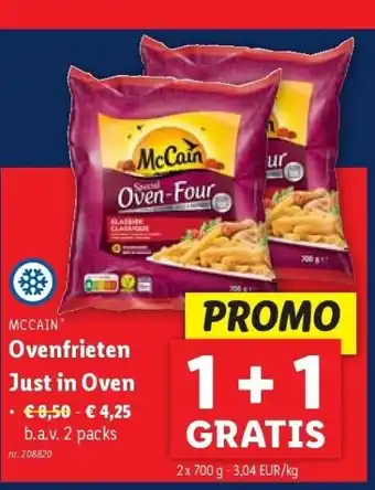 Lidl Ovenfrieten Just in Oven aanbieding