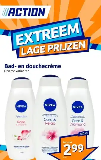Action Bad- en douchecrème aanbieding