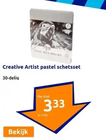 Action Creative Artist pastel schetsset aanbieding