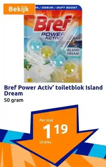 Action Bref Power Activ' toiletblok Island Dream aanbieding