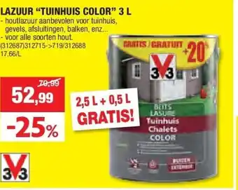 Hubo LAZUUR “TUINHUIS COLOR” 3 L aanbieding
