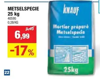 Hubo METSELSPECIE 25 kg aanbieding