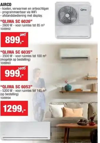 Hubo AIRCO “QLIMA SC 6026” aanbieding