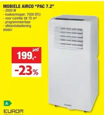 Hubo MOBIELE AIRCO “PAC 7.2” aanbieding